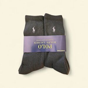 Polo Ralph Lauren 6 Pair Socks Classic Sport HighCut Shoes Size 6-12.5 Men